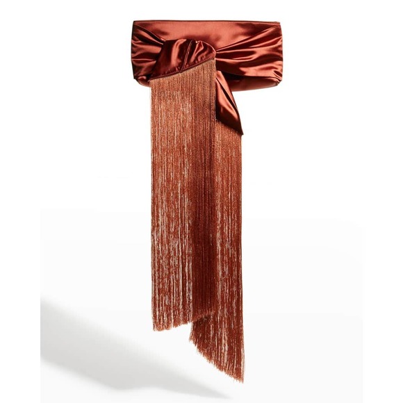 NEW Cult Gaia Banu Mini Fringe Clutch Topaz Quiet Luxury $458 Whimsical Ethereal - Picture 2 of 9